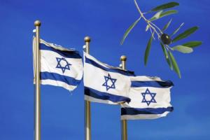 Bendera Israel dan buah Zaitun