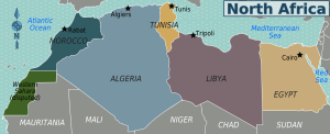 Peta Negara-negara Afrika Utara