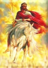 Adonai Yeshua mengendarai kuda putih memerangi Setan Wahyu 19